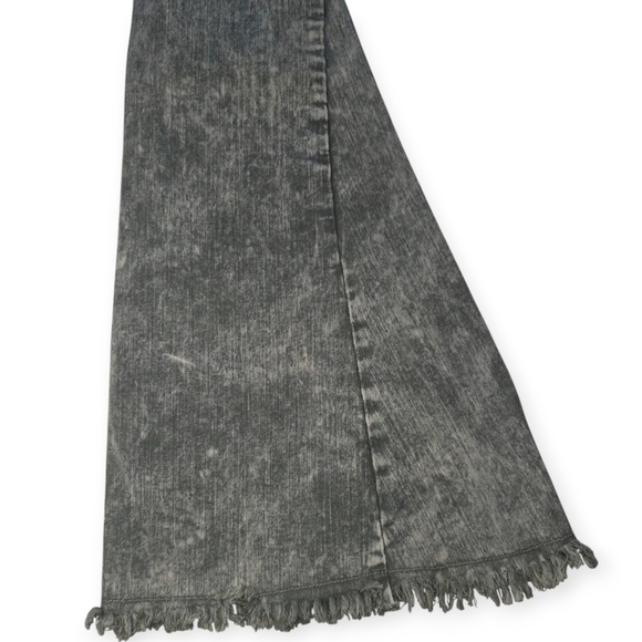 Saints & Hearts Gray Acid Wash Bell Bottoms, Size Small - Picture 7 of 9